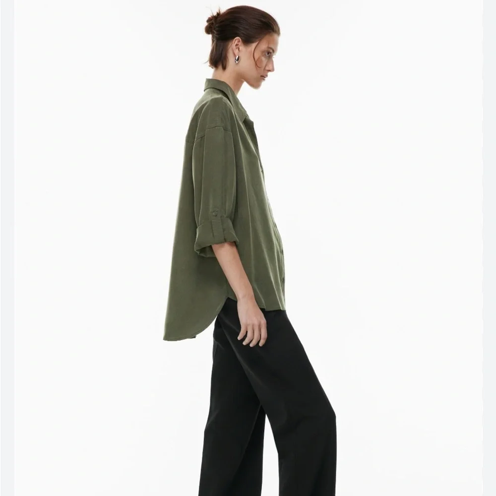 Aritzia Babaton Archive Shirt (Black, Tencel) - Picture 6 of 8